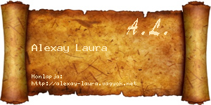 Alexay Laura névjegykártya